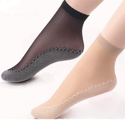 10Pairs High Quality Women Socks Velvet Silk Spring Summer Socks Breathable Soft Cotton Bottom Wicking Slip resistant Short Sock