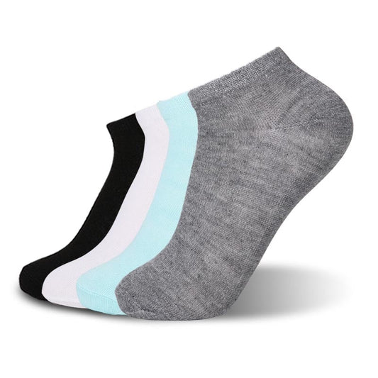 7 Paires de chaussettes en coton pour femmes, respirantes, de couleur solide, confortables, blanches, noires, grises, souples, simples, à la mode, pour la cheville